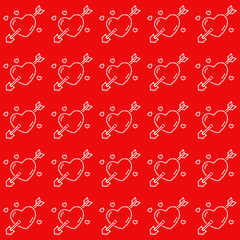 Valentines day pattern with heart