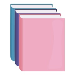 horizontal stack of colored books in isometric.education infographic template design with books pile.Set of book icons in flat design style.vector illustration of isolated layers in the background.