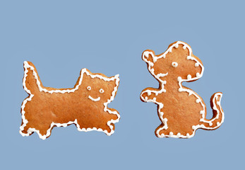 Cat and mouse - gingerbread cookies