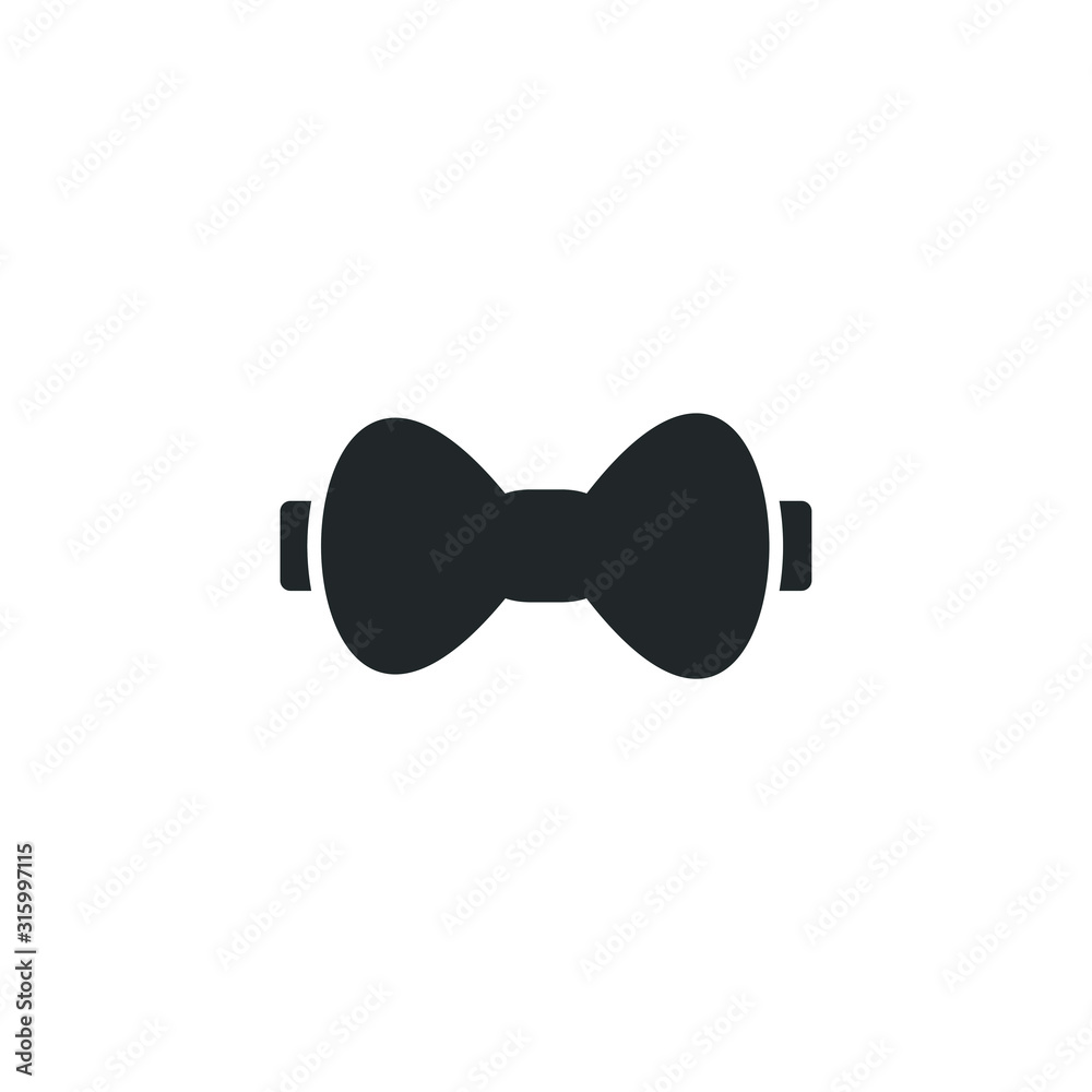 Aufkleber bow tie icon template color editable. bow tie symbol vector sign isolated on white background illust