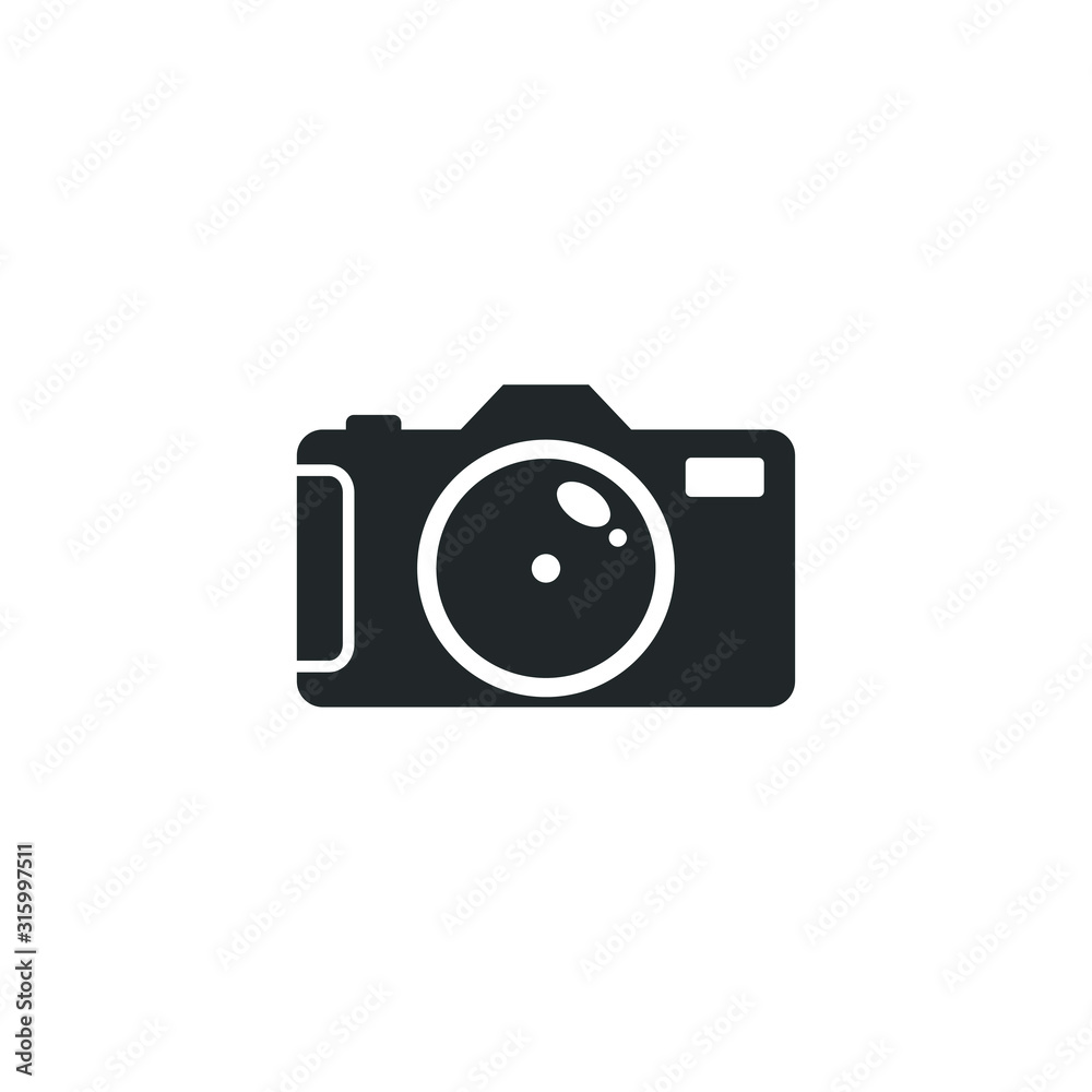 Poster camera icon template color editable. photo camera, snapshot photography symbol vector sign isolated 