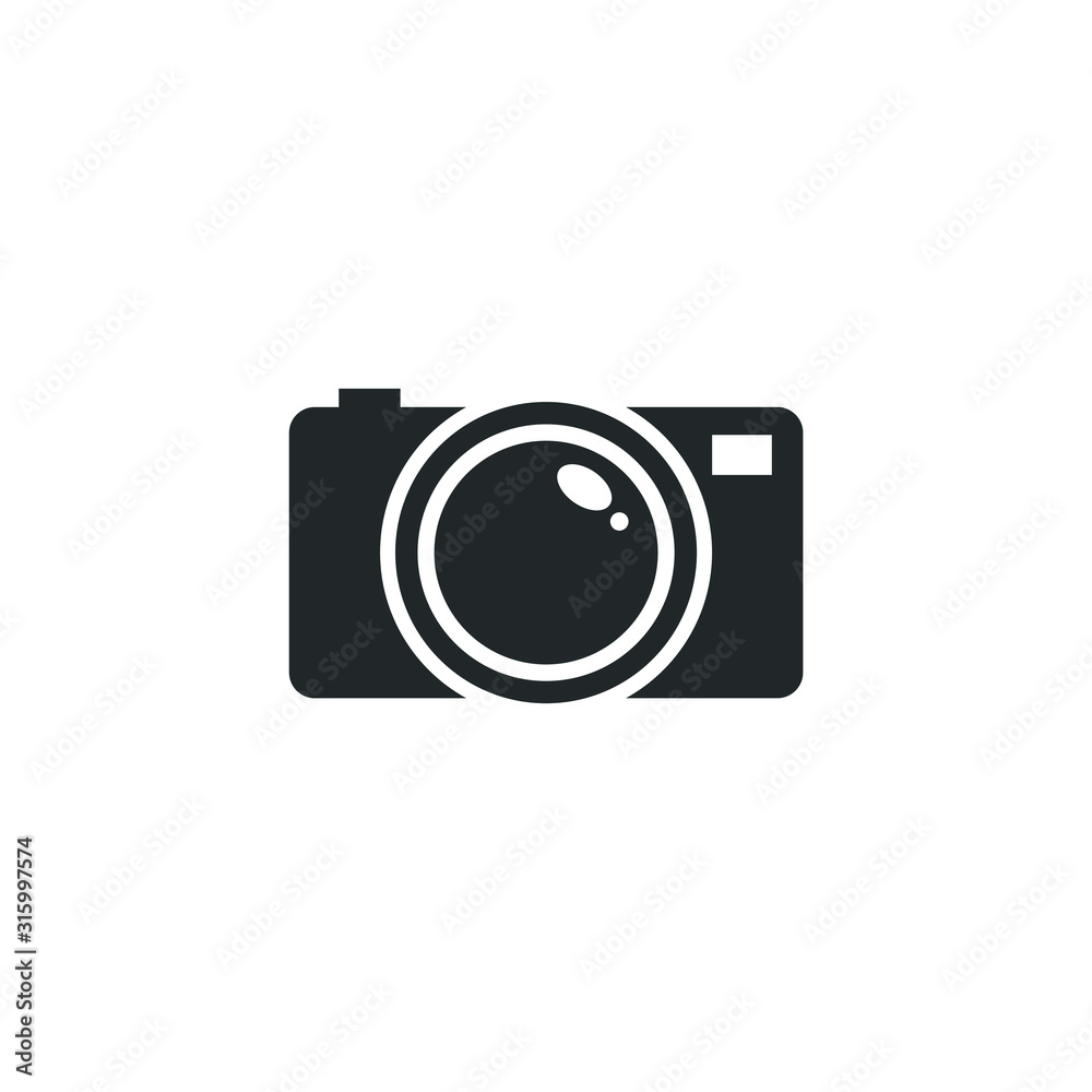 Poster camera icon template color editable. photo camera, snapshot photography symbol vector sign isolated 