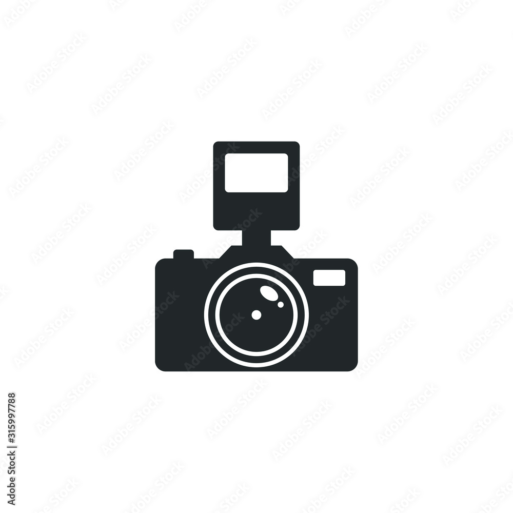 Poster camera icon template color editable. photo camera, snapshot photography symbol vector sign isolated 