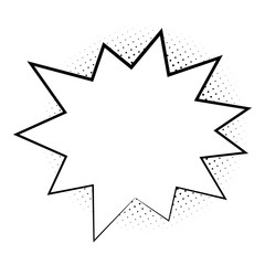 Cartoon, Comic Speech Bubbles, with Halftone Dot shadows on white background. in Pop Art Style for Comics Book , Social Media Banners, Promotional Material - vector design.