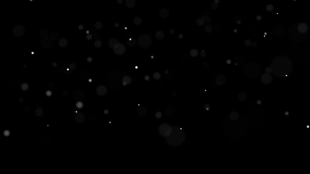 Slow motion of small white balls in space on black background HD 1920x1080