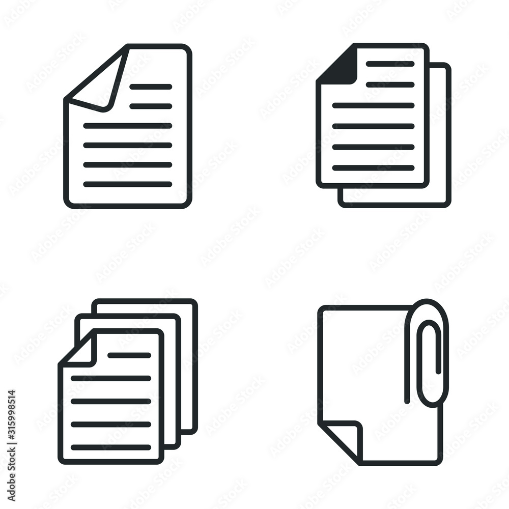 Poster document icon template color editable. document symbol vector sign isolated on white background illustration for graphic and web design.