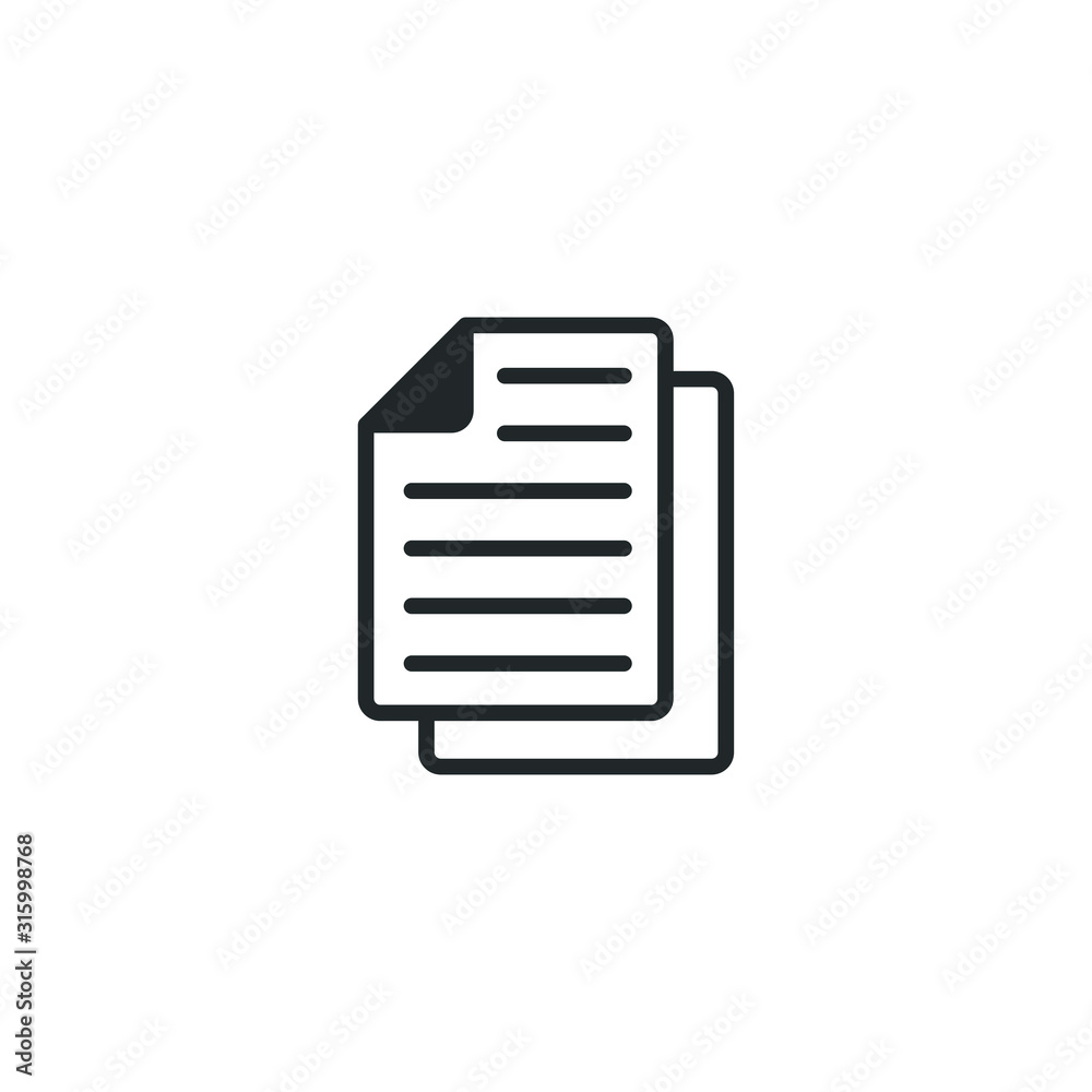 Aufkleber document icon template color editable. document symbol vector sign isolated on white background illustration for graphic and web design.