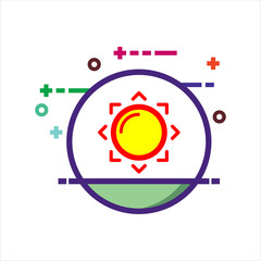 Summer sun vector icon