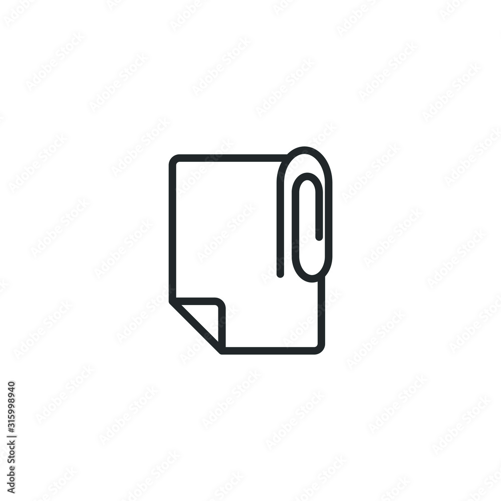 Fototapete document icon template color editable. document symbol vector sign isolated on white background illu