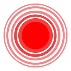 Pain Circle Icon. Target, Focus or Sick Spot Illustration As A Simple Vector Sign Trendy Symbol for Design and Websites, Presentation or Mobile Application.