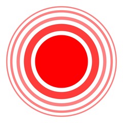 Pain Circle Icon. Target, Focus or Sick Spot Illustration As A Simple Vector Sign Trendy Symbol for Design and Websites, Presentation or Mobile Application.
