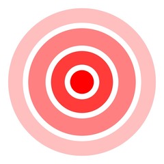 Pain Circle Icon. Target, Focus or Sick Spot Illustration As A Simple Vector Sign Trendy Symbol for Design and Websites, Presentation or Mobile Application.