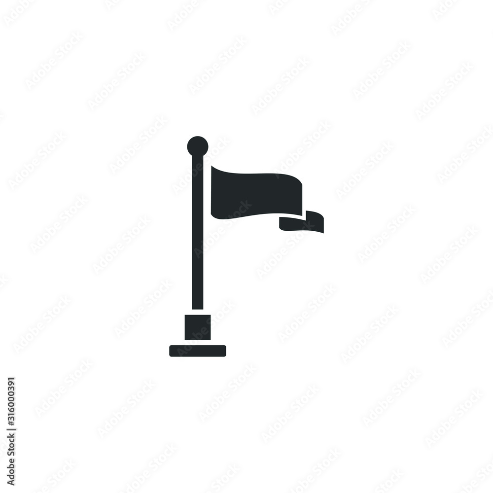 Poster flag icon template color editable. flag symbol vector sign isolated on white background illustration