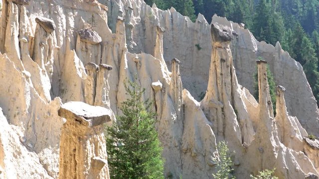 Earth pyramids of Platten close to Percha, Trentino Alto Adige, Italy