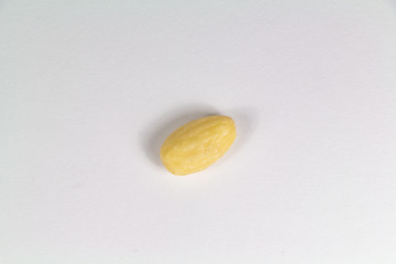 Fresh almond on white background