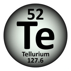 Periodic table element tellurium icon.