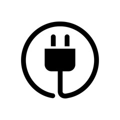 Plug electric cable wire icon