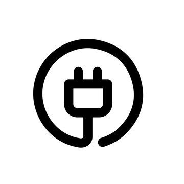 Plug electric cable wire icon