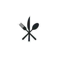 restaurant icon template color editable. Fork knife spoon symbol vector sign isolated on white background illustration for graphic and web design.