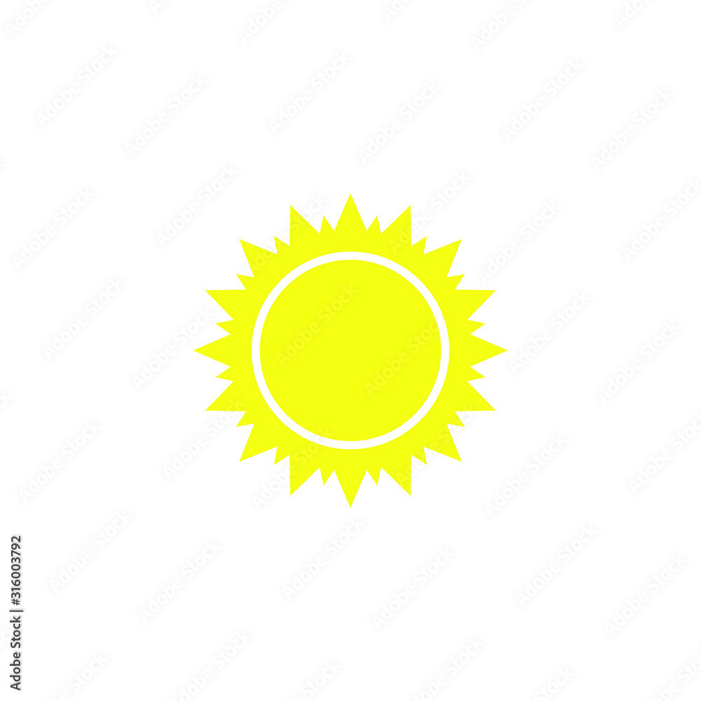 Poster sun icon template color editable. sun symbol vector sign isolated on white background illustration f