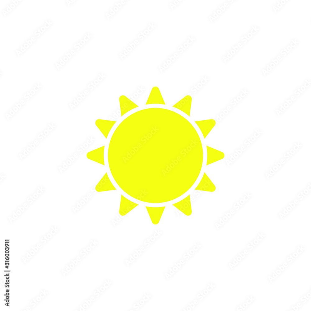 Aufkleber sun icon template color editable. sun symbol vector sign isolated on white background illustration f