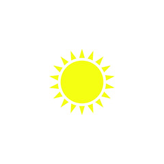 Sun icon template color editable. Sun symbol vector sign isolated on white background illustration for graphic and web design.