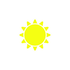 Sun icon template color editable. Sun symbol vector sign isolated on white background illustration for graphic and web design.