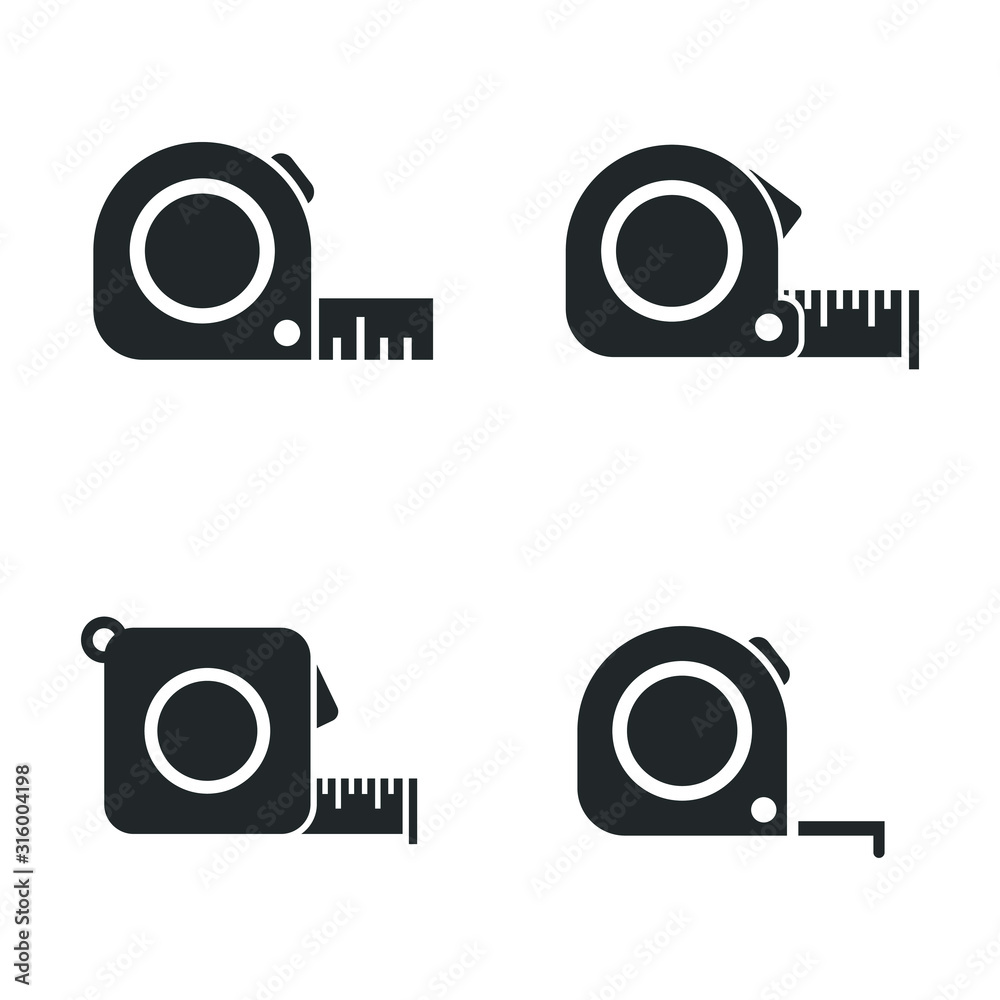 Poster measurement tape icon template color editable. tape measurement symbol vector sign isolated on white