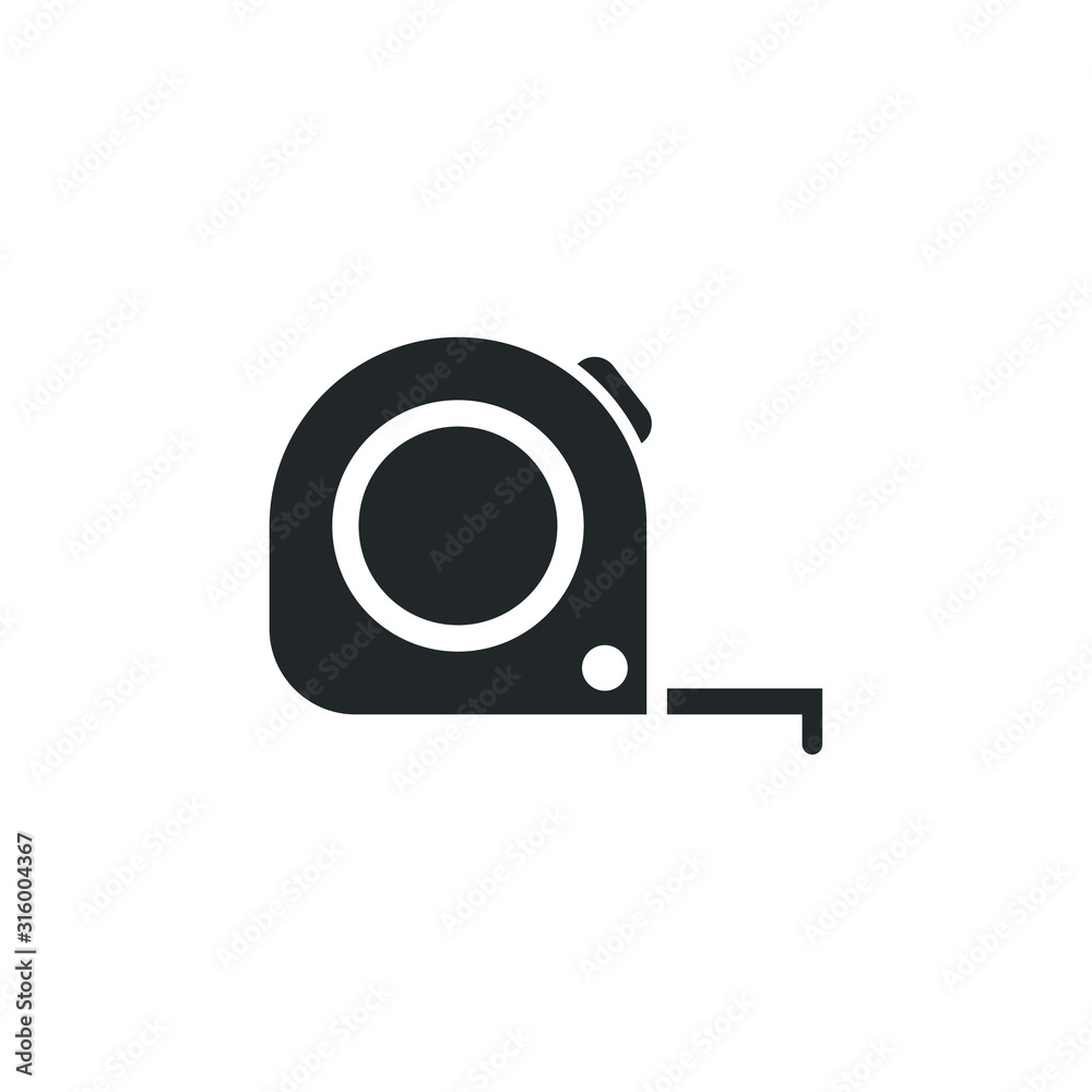 Aufkleber measurement tape icon template color editable. tape measurement symbol vector sign isolated on white