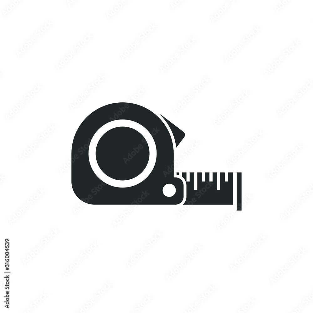Poster measurement tape icon template color editable. tape measurement symbol vector sign isolated on white