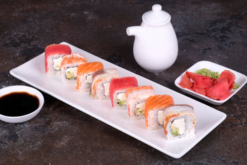 sushi on a plate
