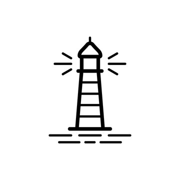 The Lighthouse building icon trendy