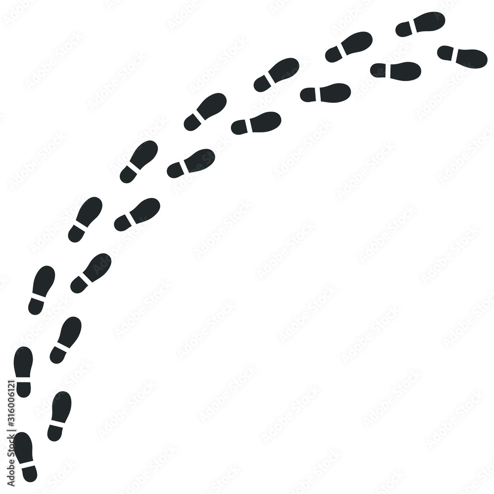 Poster footsteps icon template color editable. human footprint symbol vector sign isolated on white backgro