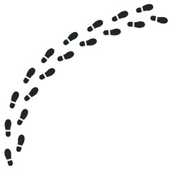 Footsteps icon template color editable. Human footprint symbol vector sign isolated on white background illustration for graphic and web design.