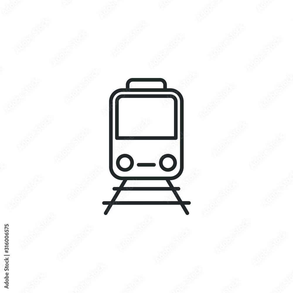 Aufkleber train icon template color editable. train transportation symbol vector sign isolated on white background illustration for graphic and web design.