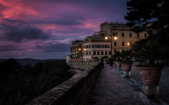 Panoramic sunset