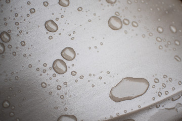 water drops on plastic