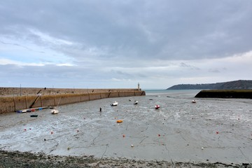 landscape of Binic in Brittany. France