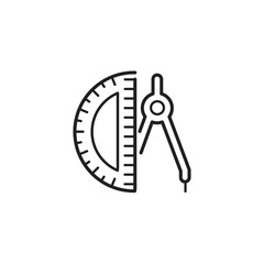 Ruler and compass icon