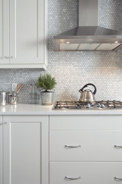 Range Vent Over Stove In Contemporary Kitchen