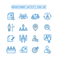 RECRUITMENT ACTIVITY ICON SET