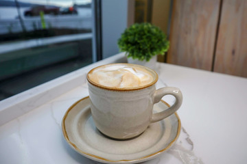 Cappuccino in cafe