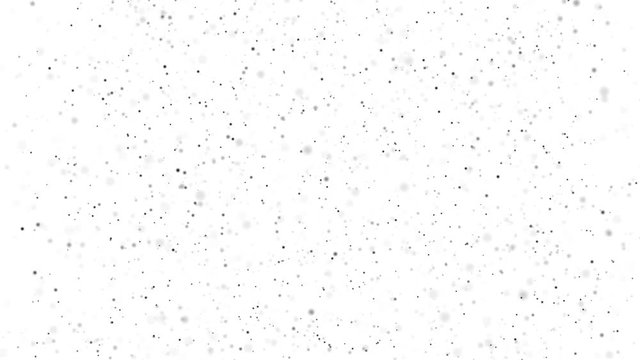 Slow motion of small round shaped particles on white background HD 1920x1080