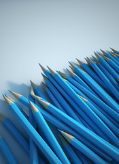Light blue pencils
