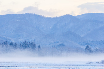 雪景色　冬の朝