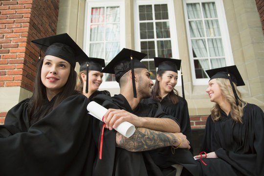 College graduates with diplomas