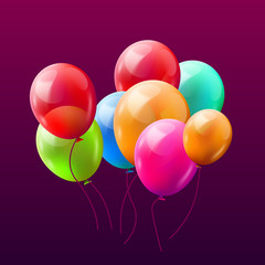 Balloon brunch background. Greeting, happy birthday concept.