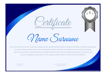 Elegant Certificate Template Vector isolated on white Background