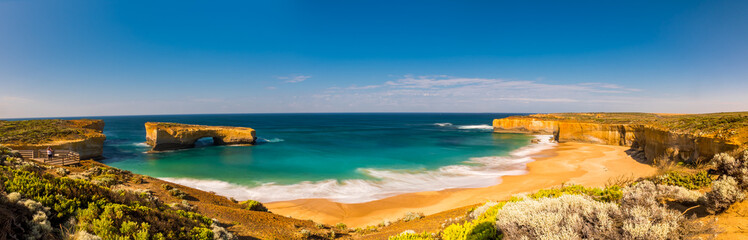 Panoramic View at London Bridge Lookout along the Great Ocean Road