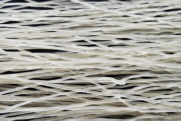 Glass noodle on black background